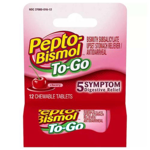 Pepto-Bismol Digestive Relief Chewable Tablets, Cherry