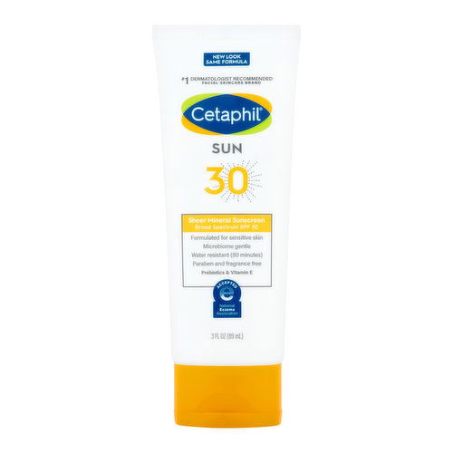 Cetaphil Broad Spectrum Sheer Mineral Sunscreen, SPF 30