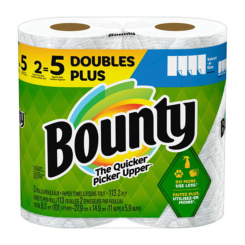 Bounty Select-a-Size Paper Towel Double Rolls White