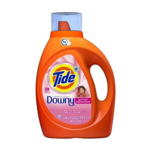 Tide+ HE Downy April Fresh Detergent, 59 loads