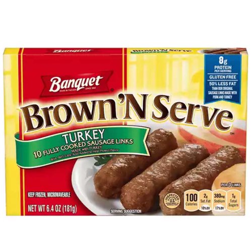 Banquet Brown 'N Serve Turkey Sausage Links