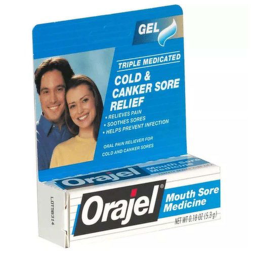 Orajel Pain Relief Gel, Mouth Sore, Triple Medicated