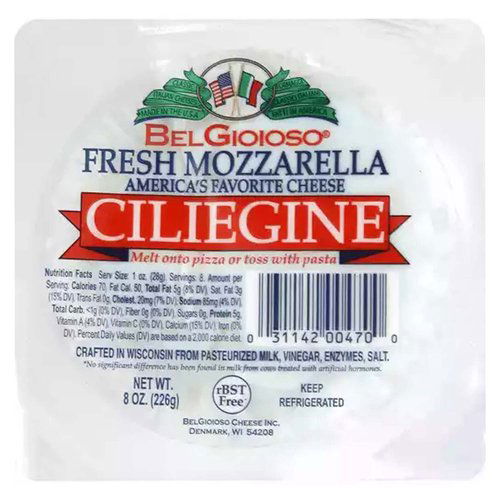 Bel Gioioso Mozzarella Fresh Ciliegine Cheese