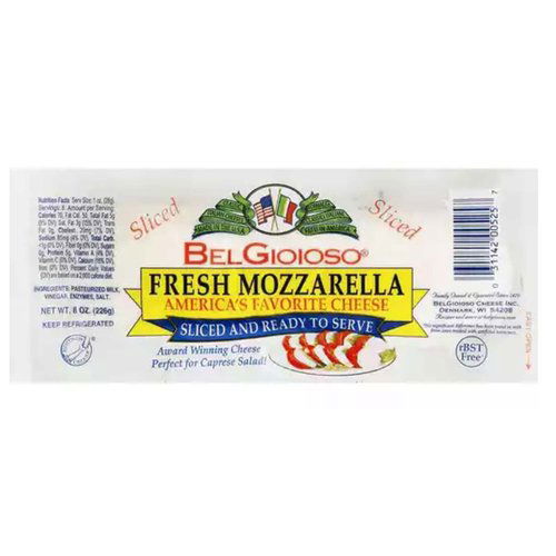 Bel Gioioso Fresh Mozzarella Sliced Cheese