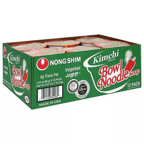 Nongshim Bowl Noodle Soup, Kimchi Flavor