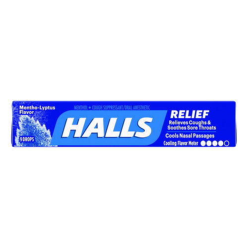 Halls Cough Drops, Mentho-Lyptus