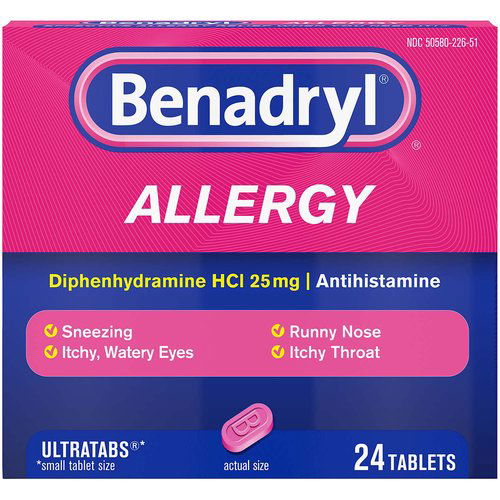 Benadryl Allergy Tablets, 25mg