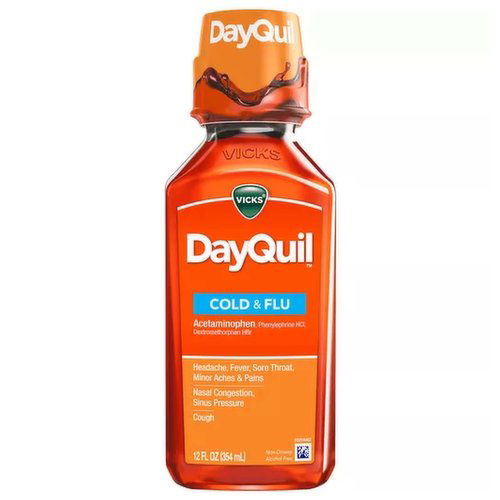 Dayquil Cold & Flu Relief Liquid, Daytime,  Original