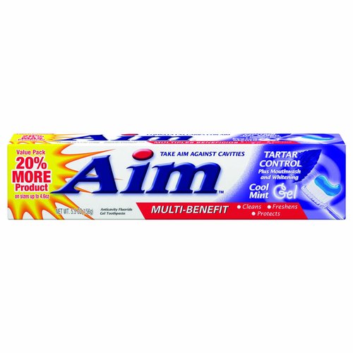 Aim Tartar Control Toothpaste, Cool Mint Gel 