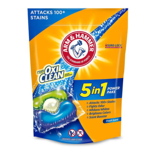 Arm & Hammer Plus OxiClean 5-in-1 Laundry Detergent Power Paks