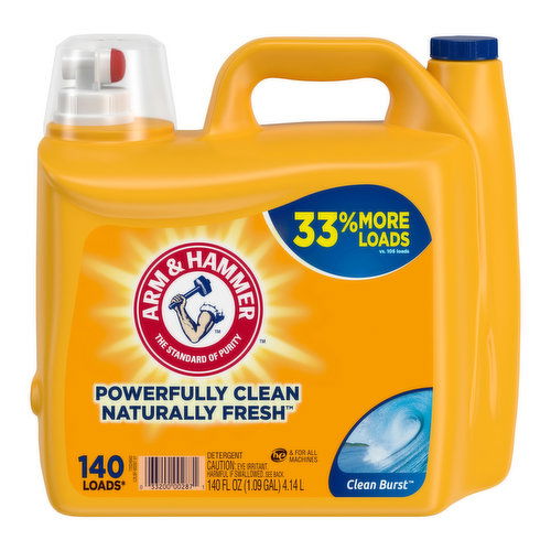 Arm & Hammer Clean Burst Detergent, 140 loads