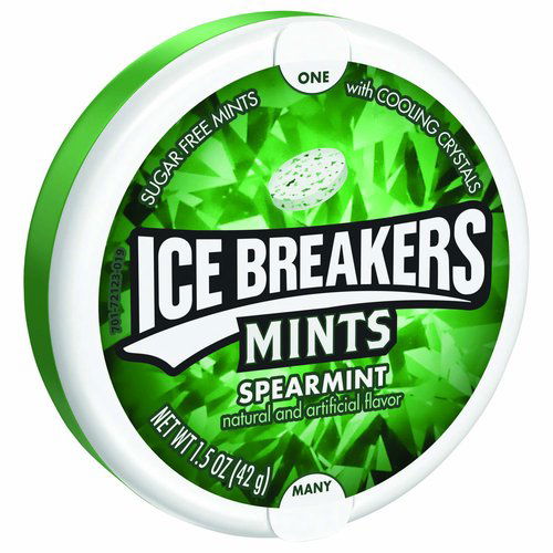 Ice Breakers Spearmint Mints Plastic Container