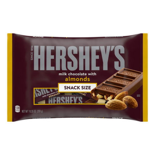 Hershey Milk Chocolate with Almond Snack Size Candy Bars