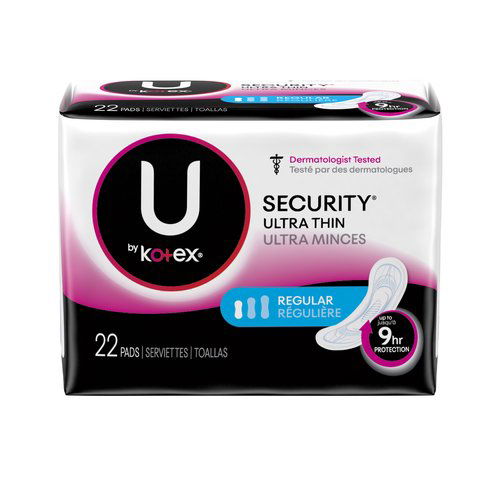 U by Kotex Clean & Secure Ultra Thin Pads, Regular Absorbency