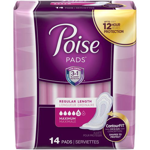 Poise Pads Regular Length Maximum Absorbency