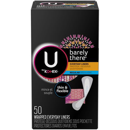 U by Kotex Barely There Thin Unscented Panty Liners Light Absorbency