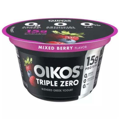 Oikos Triple Zero Greek Yogurt,  Mixed Berry 