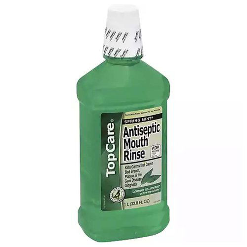 TopCare Antiseptic Mouth Wash, Spring Mint