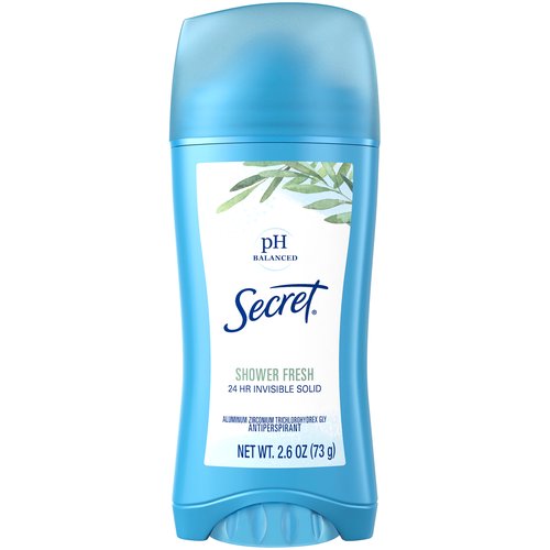 Secret Invisible Solid Antiperspirant and Deodorant, Shower Fresh