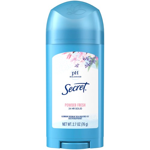 Secret Wide Solid Antiperspirant Deodorant, Powder Fresh