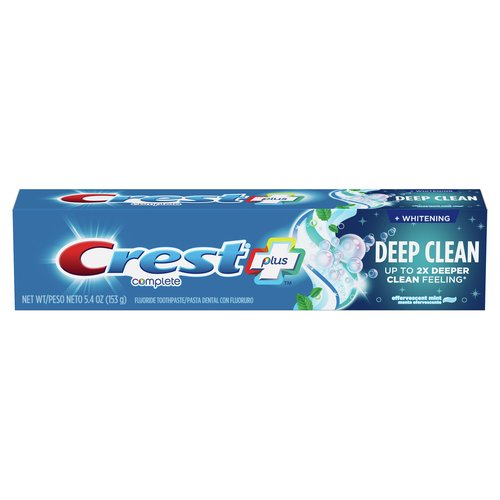 Crest Complete Plus Fluoride Toothpaste, Effervescent Mint