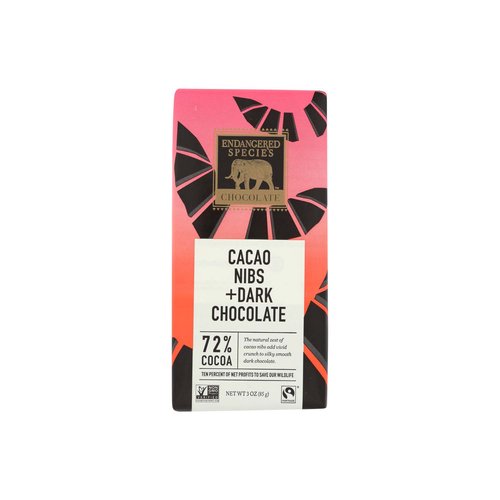 Endangered Species Dark Chocolate with Cacao Nibs