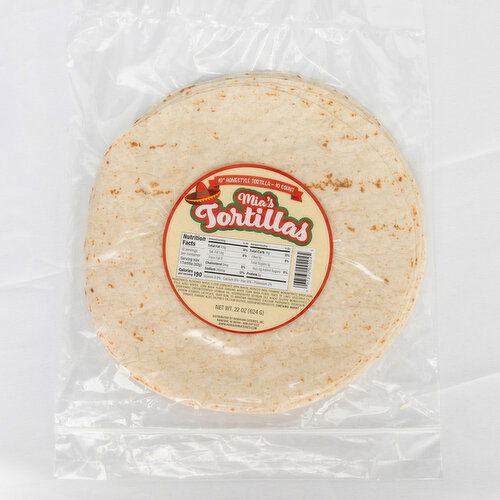 Mia's Homestyle Flour Tortilla, 10"
