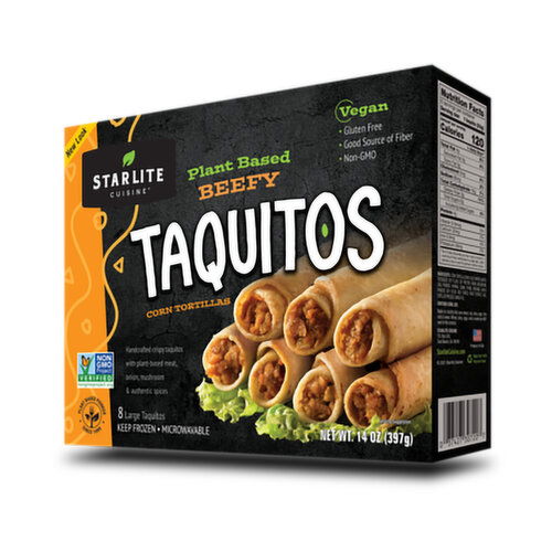 Starlite Cuisine Plant Based Beefy Taquitos