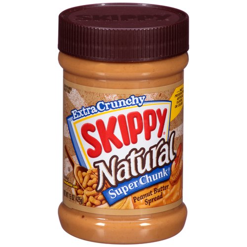 Skippy Super Chunk Extra Crunchy Natural Peanut Butter Spread