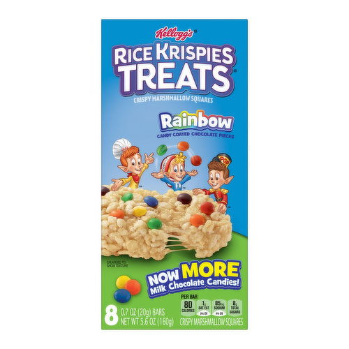 Rice Krispies Treats Marshmallow Snack Bars, Kids Snacks, Rainbow