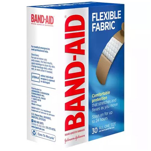 Band-Aid Fabric Adhesive Bandages, Flexible