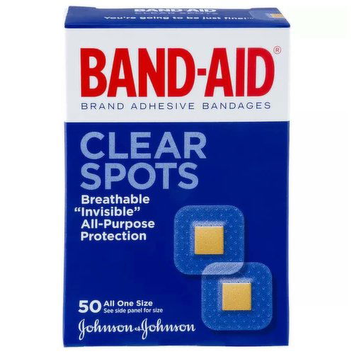 Band-Aid Clear Spots Adhesive Bandages, All One Size