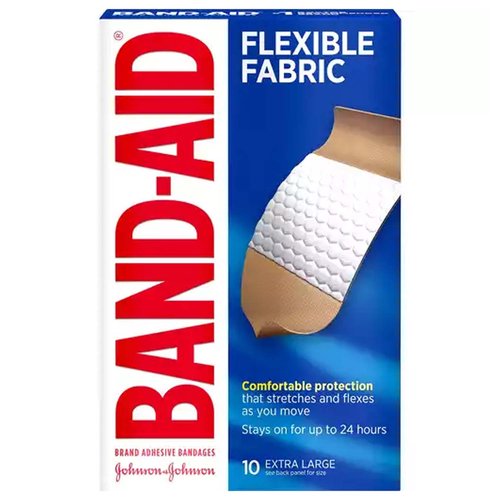 Band-Aid Flexible Fabric Adhesive Bandages, Extra Large, 1 Size