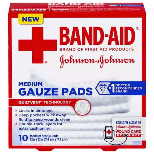 Band-Aid Gauze Pads, 3"x3"