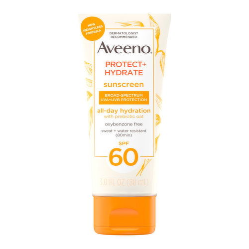 Aveeno Protect and Hydrate Broad-Spectrum Sunscreen, SPF 60