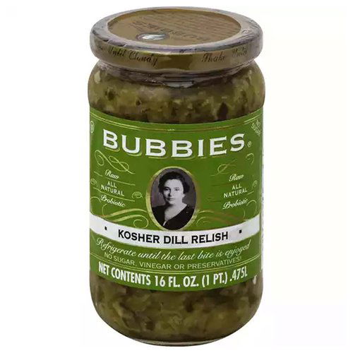 Bubbies Kosher Dill Relish 