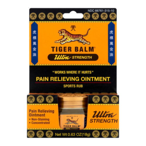 Tiger Balm Ultra Strength Pain Relieving Ointment