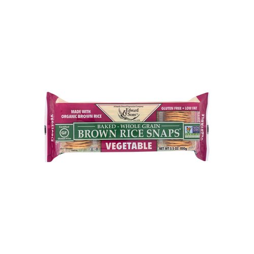 Edward & Sons Brown Rice Snaps, Vegetable