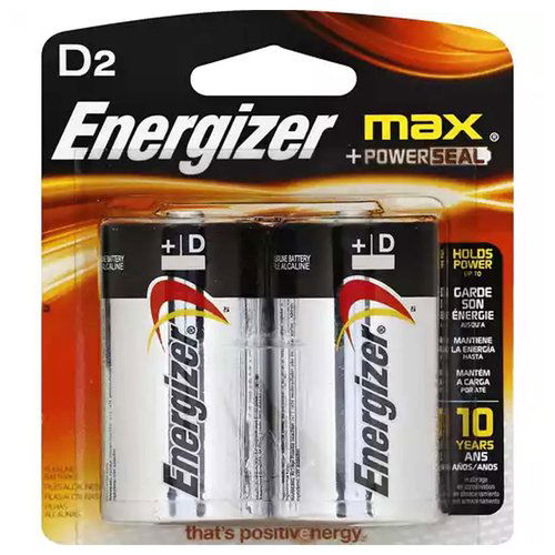 Energizer Batteries, D, E95BP