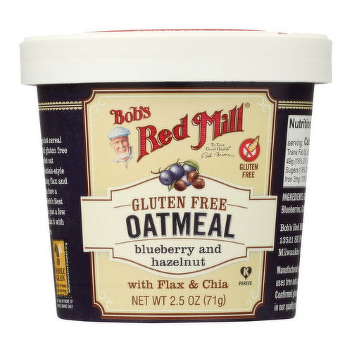 Bob's Red Mill Blueberry Hazelnut Oatmeal Cup