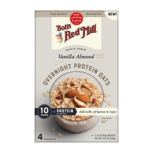 Bob's Red Mill Vanilla Almond Whole Grain Overnight Protein Oats