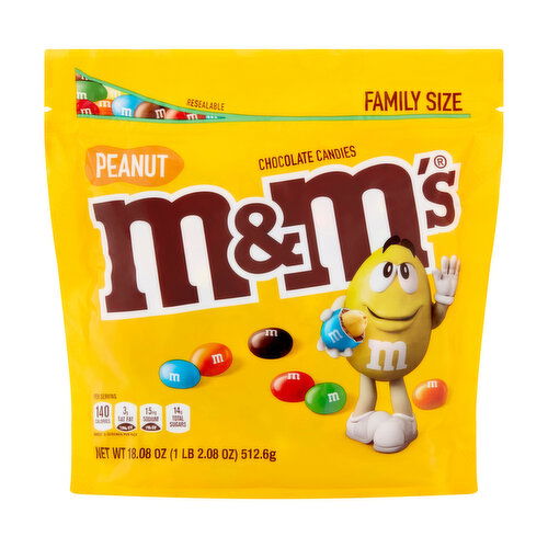 M&M's Peanut Chocolate Candies Family Size