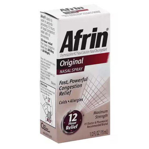 Afrin Nasal Decongestant Spray, 12 hour