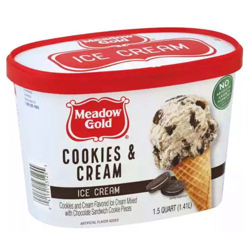 Meadow Gold Ice Cream, Cookies 'N Cream