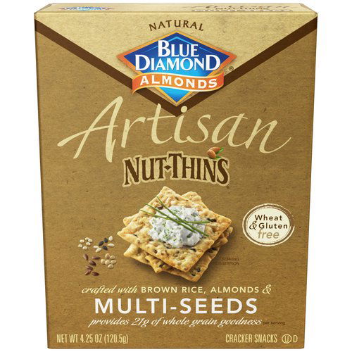 Blue Diamond Artisan Nut-Thins Crackers, Multi-Seeds