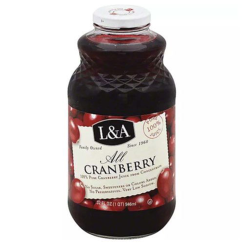 L&A  All Cranberry Juice