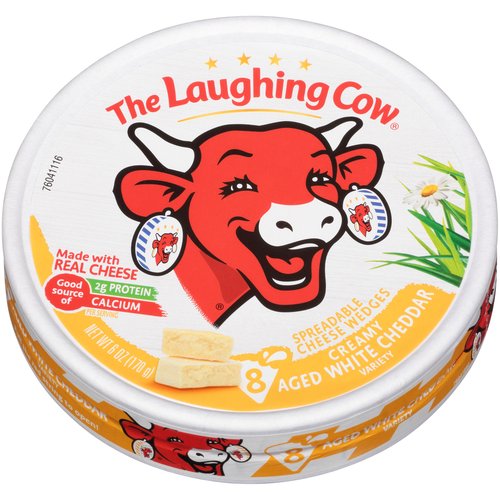 The Laughing Cow Cheese, Creamy, Aged, White Cheddar