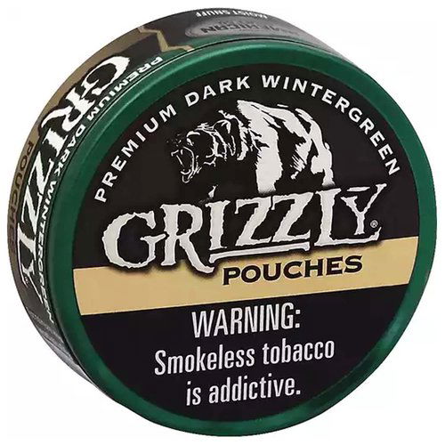 Grizzly Premium Dark Wintergreen Snuff Pouches 