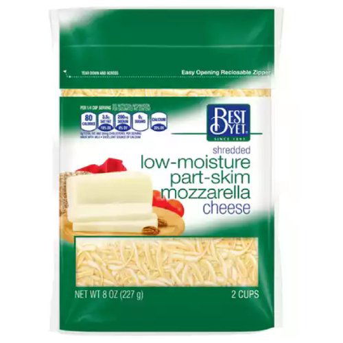 Best Yet Mozzarella Cheese, Shredded