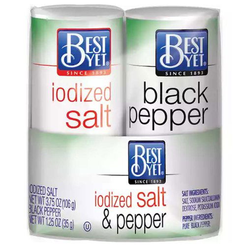 Best Yet Iodized Salt & Black Pepper
